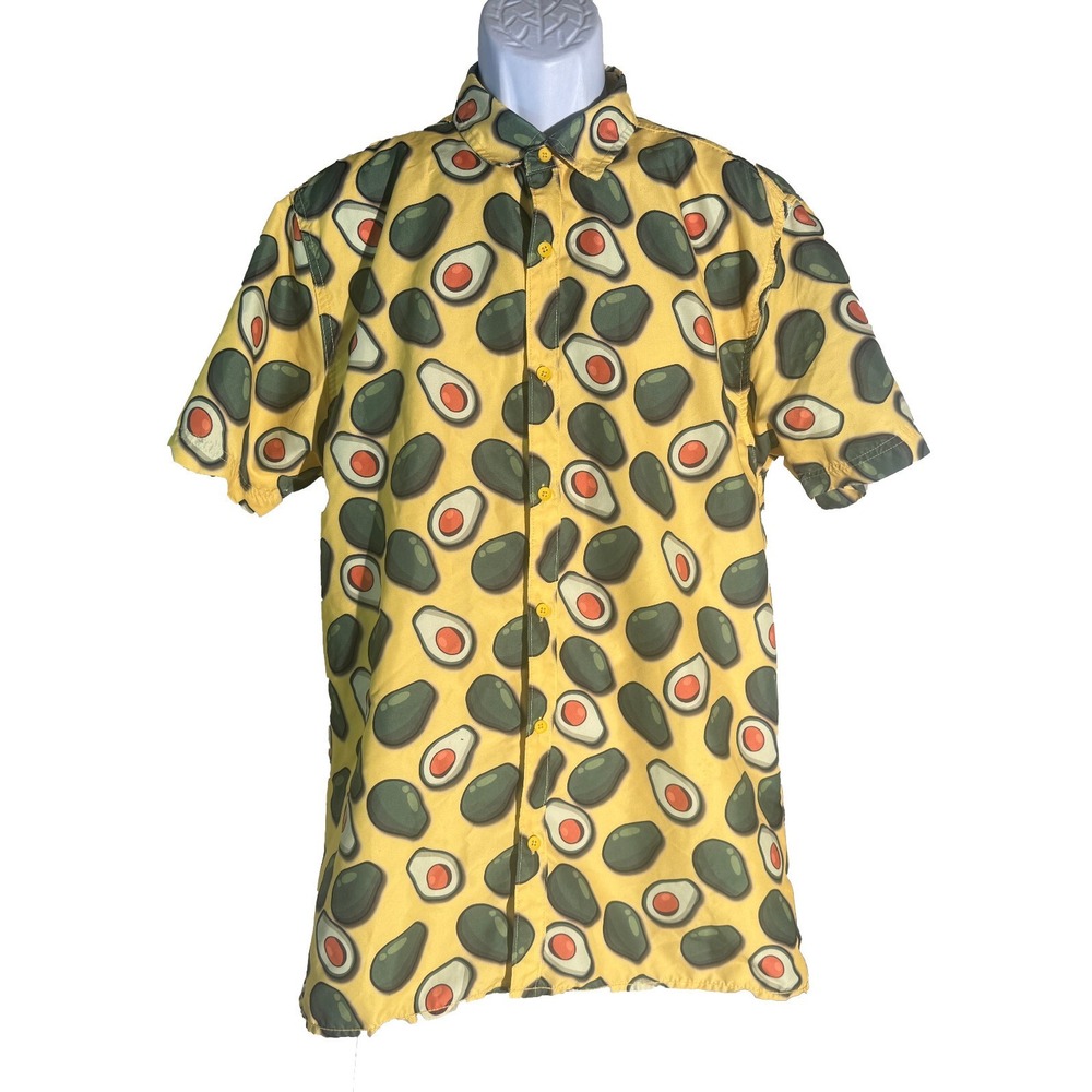 Tenth +‎ Ocean Shirt Men's XL Avocado Short Sleeve Button Up Short Sleeve Light
